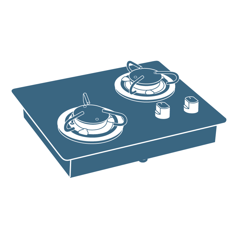 钢化玻璃台面燃气灶